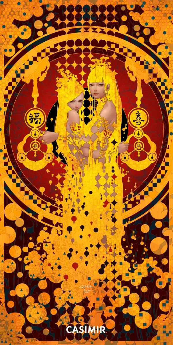 The Goddess of Gate ｜ 門神 限量藝術版畫 casimir, casimir tarot, tarot art, tarot major arcana, major arcana art print, tarot illustration, 限量藝術版畫, 塔羅大牌, 塔羅藝術, 塔羅插畫, 當代塔羅, 當代藝術, 靈性藝術, 神秘學藝術, museum grade art print, tarot for collectors, spir