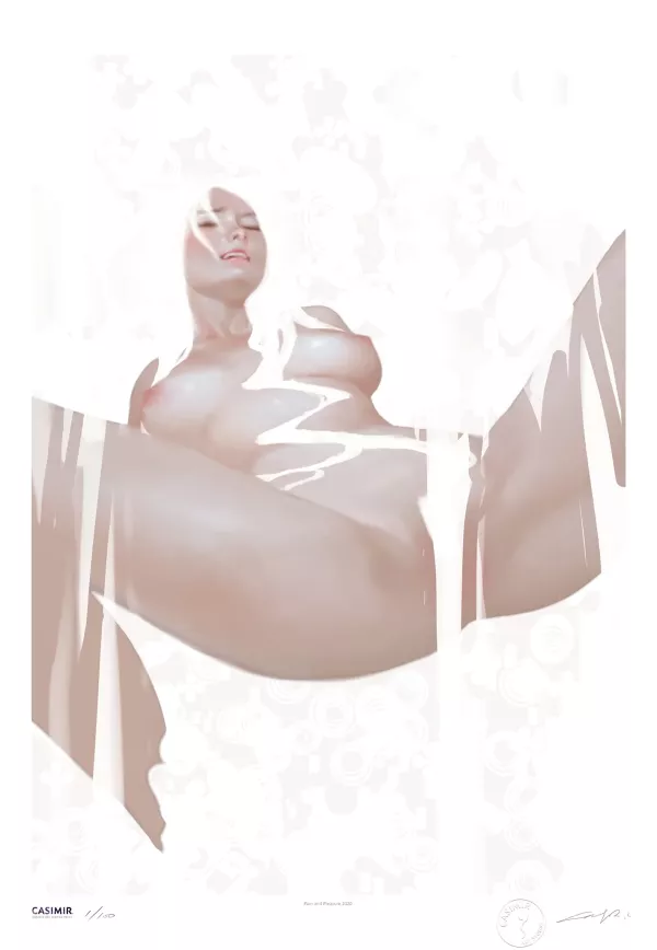 痛與愉悅1 ｜Pain and Pleasure I 限量藝術版畫 casimir, casimir tarot, tarot art, tarot major arcana, major arcana art print, tarot illustration, 限量藝術版畫, 塔羅大牌, 塔羅藝術, 塔羅插畫, 當代塔羅, 當代藝術, 靈性藝術, 神秘學藝術, museum grade art print, tarot for collectors, spir