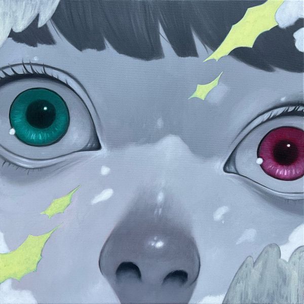 異色瞳｜Heterochromia Daybreak / 2025,JJ Zamoranos,EXLD,油畫,原作藝術,當代藝術,塗鴉肖像,Neverland Gallery,台北畫廊