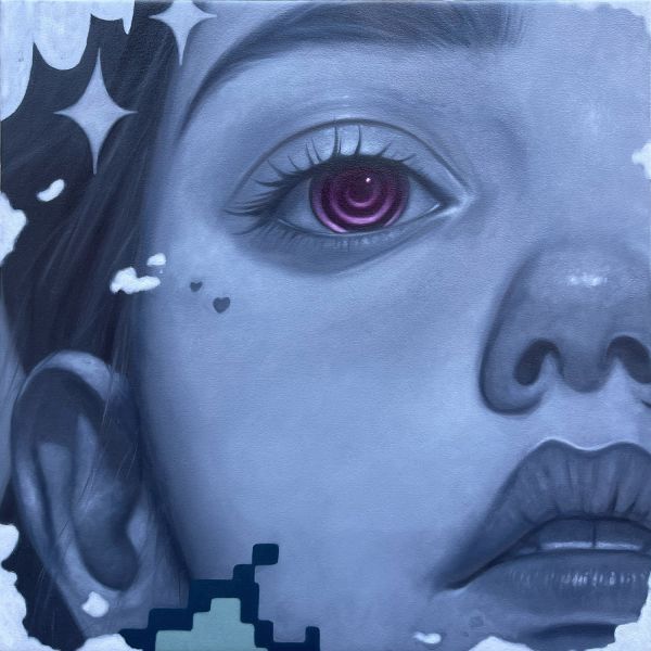 漩渦2｜Uzumaki 2 Daybreak / 2025,JJ Zamoranos,EXLD,油畫,原作藝術,當代藝術,塗鴉肖像,Neverland Gallery,台北畫廊