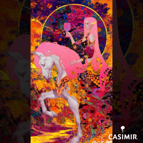 Tarot Series – Knight of Cups（聖杯騎士）限量藝術版畫 casimir,casimir 藝術家,casimir 塔羅,tarot art print,tarot pentacles,money tarot series,限量藝術版畫,博物館等級輸出,塔羅藝術作品,當代藝術收藏,小眾藝術收藏,Neverland Gallery,塔羅小牌錢幣系列,fine art tarot,digital art tarot cards