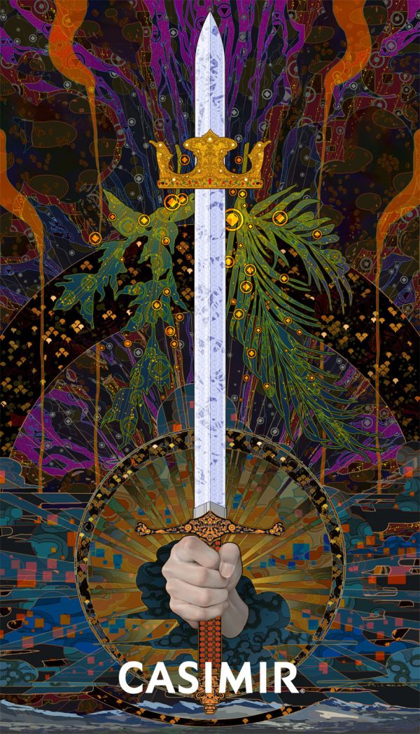 CASIMIR｜Tarot Series - Ace of Swords（寶劍王牌）限量藝術版畫 casimir,casimir 藝術家,casimir 塔羅,tarot art print,tarot pentacles,money tarot series,限量藝術版畫,博物館等級輸出,塔羅藝術作品,當代藝術收藏,小眾藝術收藏,Neverland Gallery,塔羅小牌錢幣系列,fine art tarot,digital art tarot cards