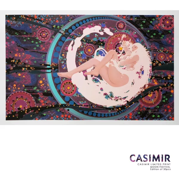 中秋｜Moon Festival 限量藝術版畫 casimir, casimir tarot, tarot art, tarot major arcana, major arcana art print, tarot illustration, 限量藝術版畫, 塔羅大牌, 塔羅藝術, 塔羅插畫, 當代塔羅, 當代藝術, 靈性藝術, 神秘學藝術, museum grade art print, tarot for collectors, spir