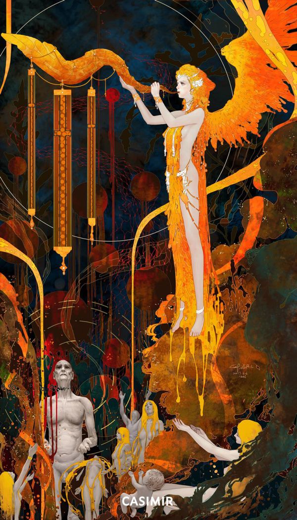 CASIMIR｜Judgement 審判｜塔羅大牌系列 限量藝術版畫 casimir, casimir tarot, tarot art, tarot major arcana, major arcana art print, tarot illustration, 限量藝術版畫, 塔羅大牌, 塔羅藝術, 塔羅插畫, 當代塔羅, 當代藝術, 靈性藝術, 神秘學藝術, museum grade art print, tarot for collectors, spir