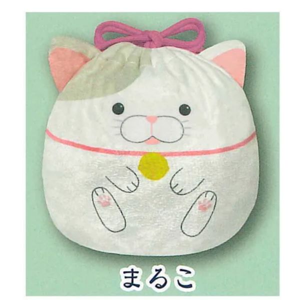 4A456『現貨』鬍鬚饅頭貓圓滾滾束口袋 AMUSE 扭蛋 轉蛋 