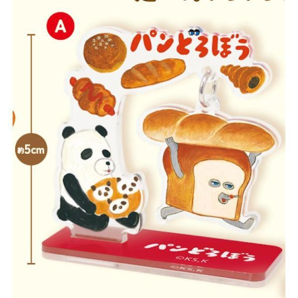 5A313『現貨』麵包小偷搖搖壓克力立牌  Peanuts club 扭蛋 轉蛋 