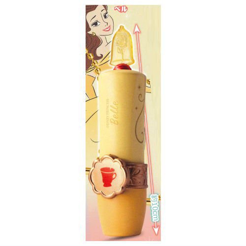 1A568『現貨』迪士尼公主唇膏收納盒吊飾-水晶徽章篇 扭蛋 轉蛋 