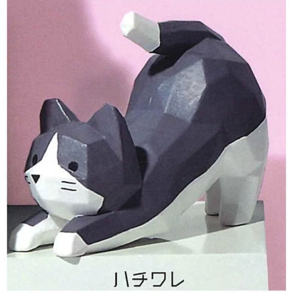 2A738『現貨』角角雕刻貓 YELL 扭蛋 轉蛋 