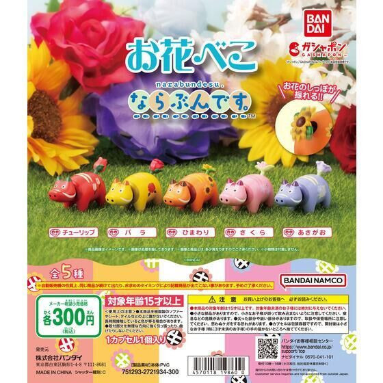 2A670『現貨』花朵神獸牛排隊公仔 BANDAI 扭蛋 轉蛋 