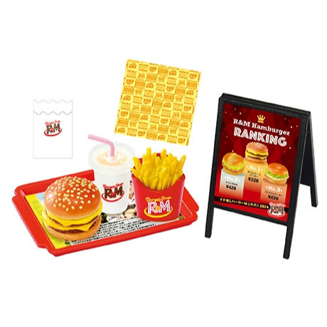 R295『現貨』袖珍R&M速食漢堡店 RE-MENT 盒玩 