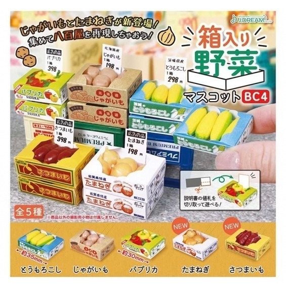 2A826『現貨』箱裝蔬菜模型吊飾P4 J.DREAM 扭蛋 轉蛋 