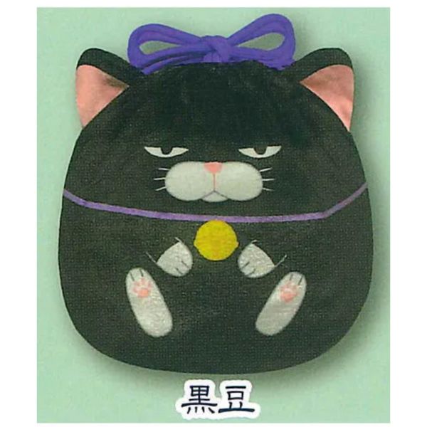 4A456『現貨』鬍鬚饅頭貓圓滾滾束口袋 AMUSE 扭蛋 轉蛋 