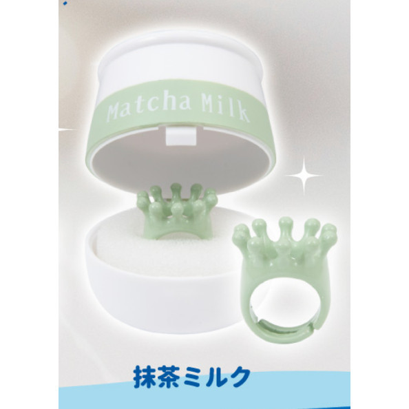 2A581『現貨』牛奶皇冠環保戒指 Qualia 扭蛋 轉蛋 