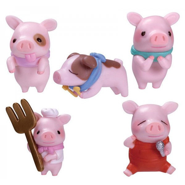 egb378『現貨』貪吃小豬公仔 扭蛋 轉蛋 