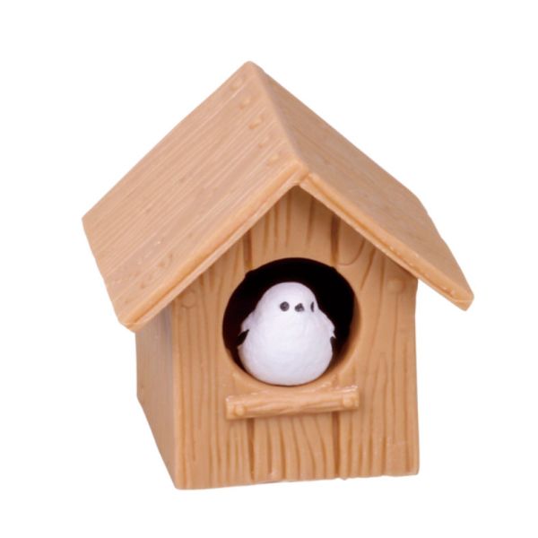 4A690『現貨』銀喉長尾山雀與巢箱P2 Tarlin 扭蛋 轉蛋 