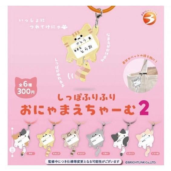 『預購』9月  尾巴搖搖貓咪姓名記號吊飾P2   Bright link  扭蛋   轉蛋 