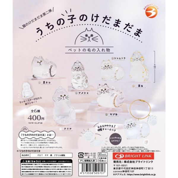 5A916『現貨』  我家毛孩透明吊飾P2   Bright link  扭蛋   轉蛋 