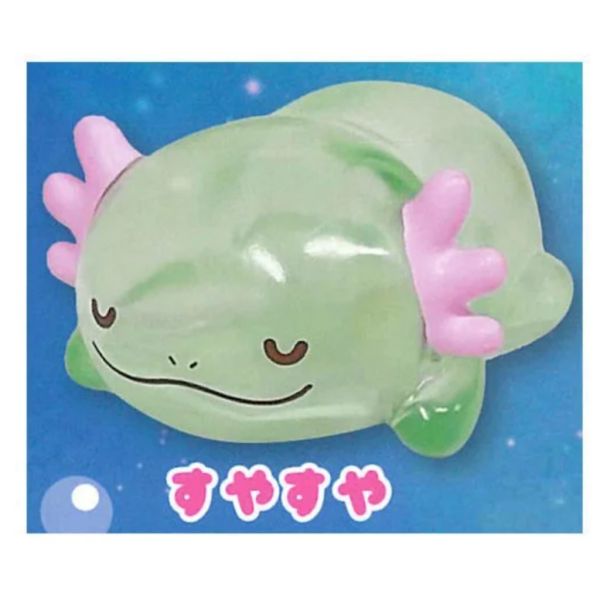 3A054『現貨』多彩蠑螈透明軟膠公仔 AMUSE 扭蛋 轉蛋 