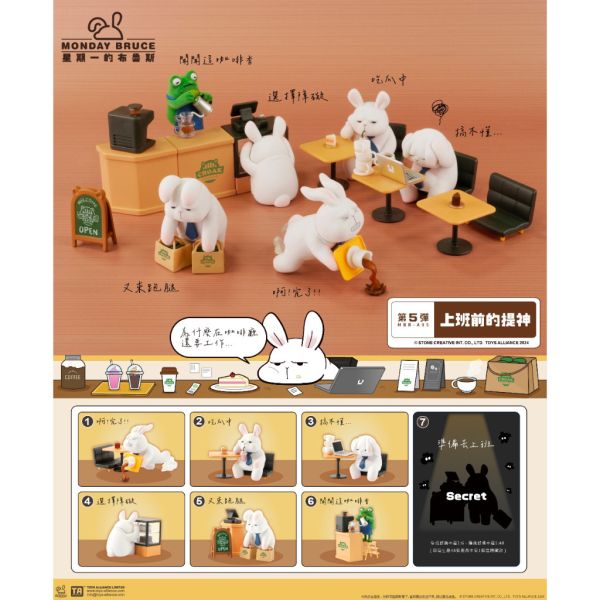 R180『現貨』星期一布魯斯P5 上班前的提神 盒玩 盲盒 