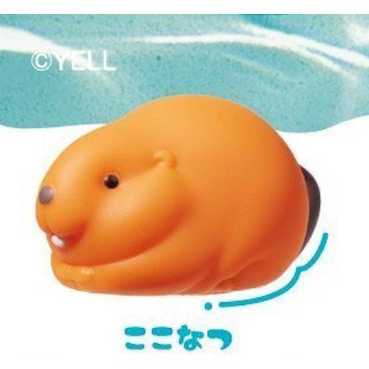 4A077『現貨』漂漂軟膠河狸 YELL 扭蛋 轉蛋 