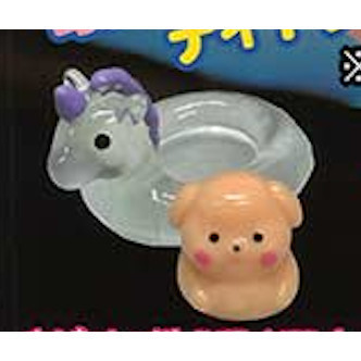 4A956『現貨』派對小動物蓄光泳圈公仔 AMUSE 扭蛋 轉蛋 