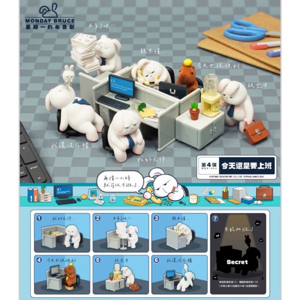 R131『現貨』星期一的布魯斯P4 今天還是要上班 盒玩 盲盒 