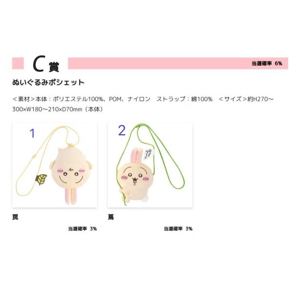 F042『現貨』日版 限定 吉伊卡哇-兔兔 一番賞 抽獎 絨毛玩偶 