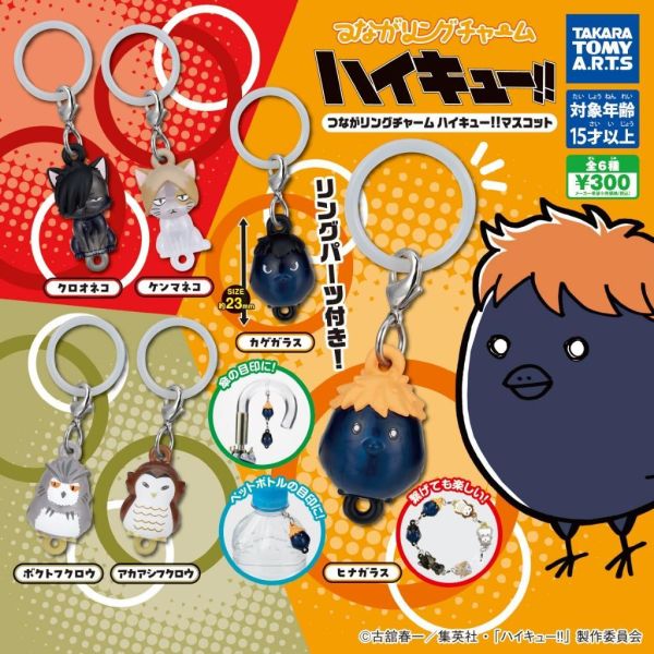 6A110『現貨』 排球少年動物串聯吊飾   T-ARTS  扭蛋   轉蛋 