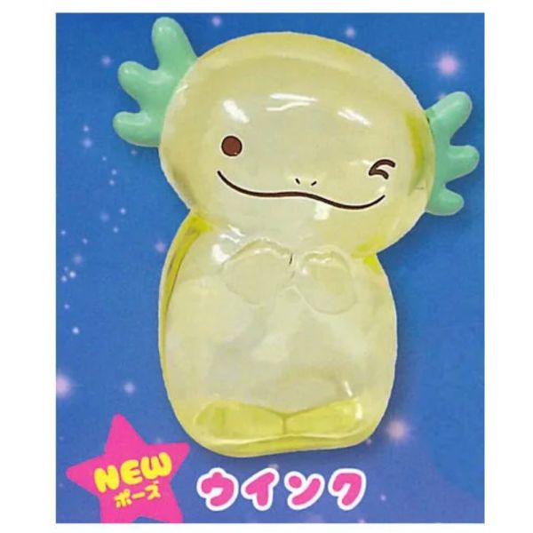 3A054『現貨』多彩蠑螈透明軟膠公仔 AMUSE 扭蛋 轉蛋 