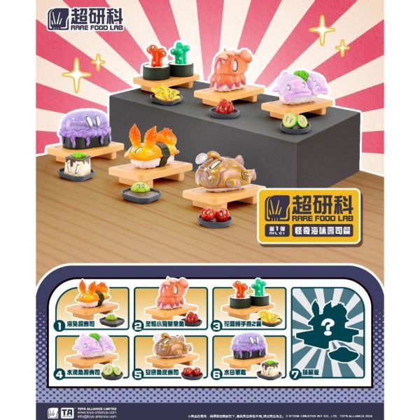 R219『現貨』超研科RFL-01盲盒公仔第1彈 ( 怪奇海味壽司篇 ) 盒玩 盲盒 