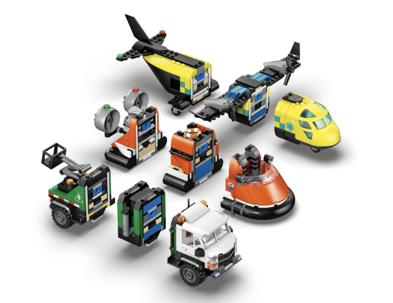 『現貨』LEGO 60505 City 飛機、作業車和氣墊船混搭套裝 盒組 