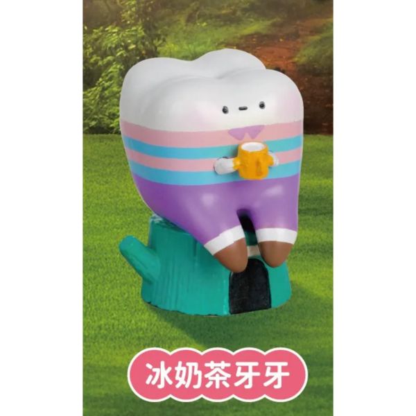 T076『現貨』牙牙家族露營趣-牙牙夏令營 Jinart x Funktoy 扭蛋 轉蛋 