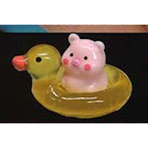 4A956『現貨』派對小動物蓄光泳圈公仔 AMUSE 扭蛋 轉蛋 