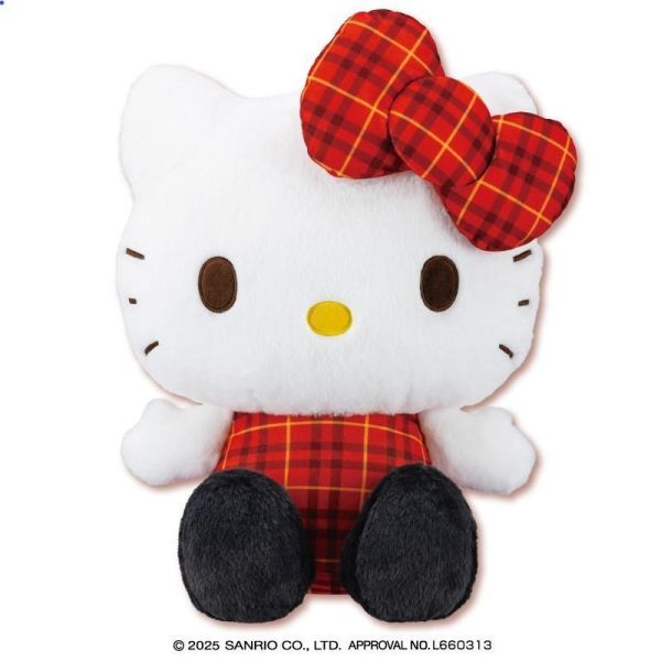 F059『現貨/點數兌換』Hello Kitty 棋盤花紋玩偶 