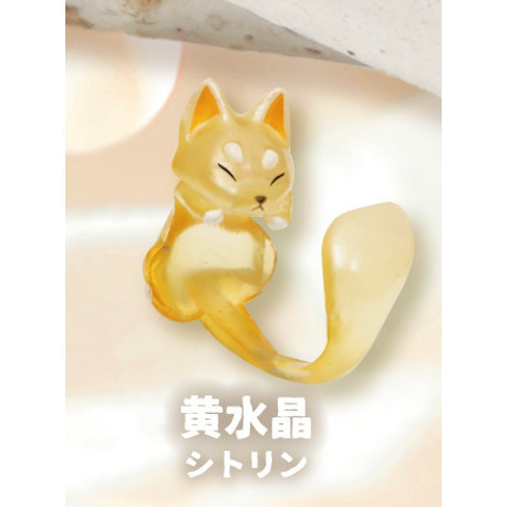 3A999『現貨』捲緊緊狐狸戒指 寶石透亮ver. Qualia 扭蛋 轉蛋 