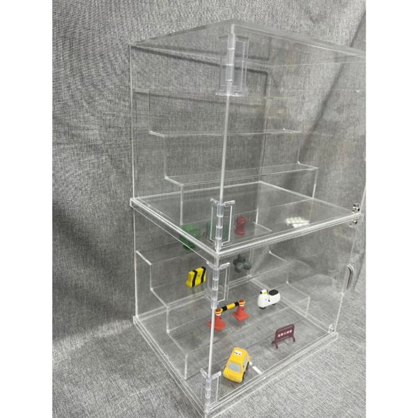 R321『現貨』磁吸透明公仔展示盒 含階梯 可疊高 收藏盒 展示盒 