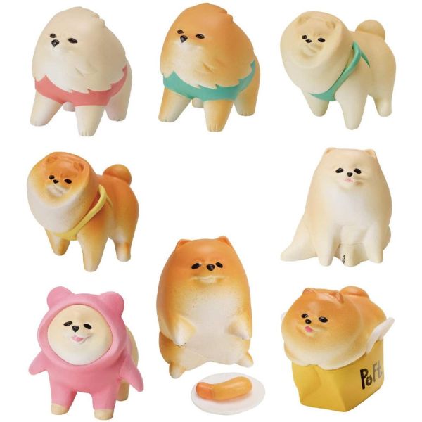 egb347『現貨』動物愛好系列-散步博美公仔 扭蛋 轉蛋 