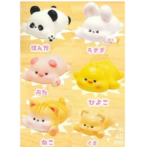 4A006『現貨』動物寶寶滑跤公仔 Bright Link 扭蛋 轉蛋 