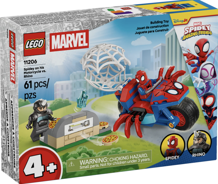 『現貨』LEGO 11206 4+ Themes 蜘蛛人騎摩托車大戰犀牛人 盒組 