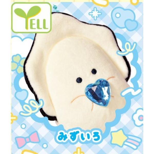 6A060『現貨』圓眼牡蠣閃亮愛心玩偶吊飾  YELL  扭蛋   轉蛋 
