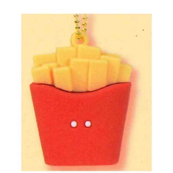 2A409『現貨』圓眼速食店立體軟膠吊飾 YELL 扭蛋 轉蛋 