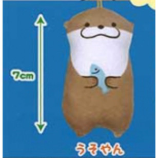 2A244『現貨』扁扁可愛水獺吊飾 AMUSE 扭蛋 轉蛋 