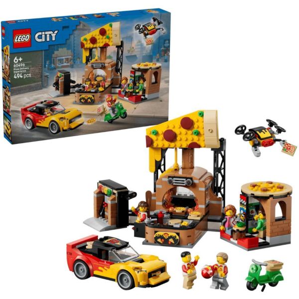 『現貨』  LEGO 60496	City-披薩外送體驗載具組    盒組 