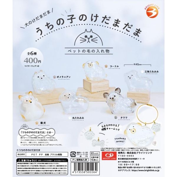 5A923『現貨』  我家毛孩透明吊飾 狗狗篇   Bright link  扭蛋   轉蛋 