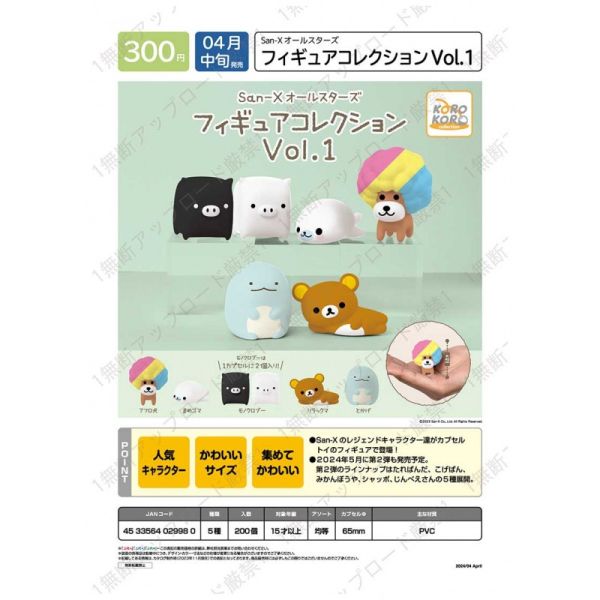 2A455『現貨』San-X明星公仔大集合 KOROKORO 扭蛋 轉蛋 