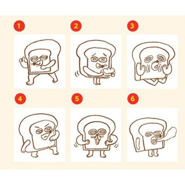 2A799『現貨』麵包小偷造型印章P3 Kenelephant 扭蛋 轉蛋 