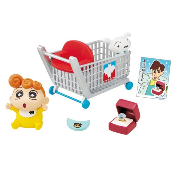 R358『現貨』蠟筆小新佐藤九日堂購物趣 RE-MENT 盒玩 