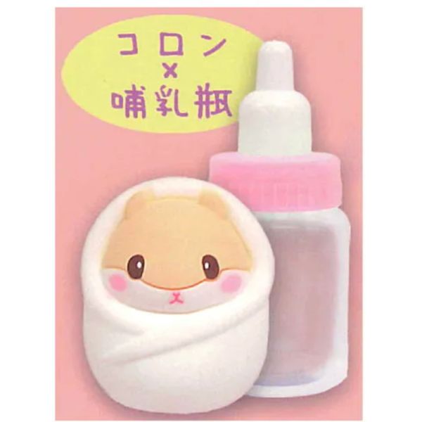 4A968『現貨』奶瓶中的倉鼠寶寶公仔 AMUSE 扭蛋 轉蛋 