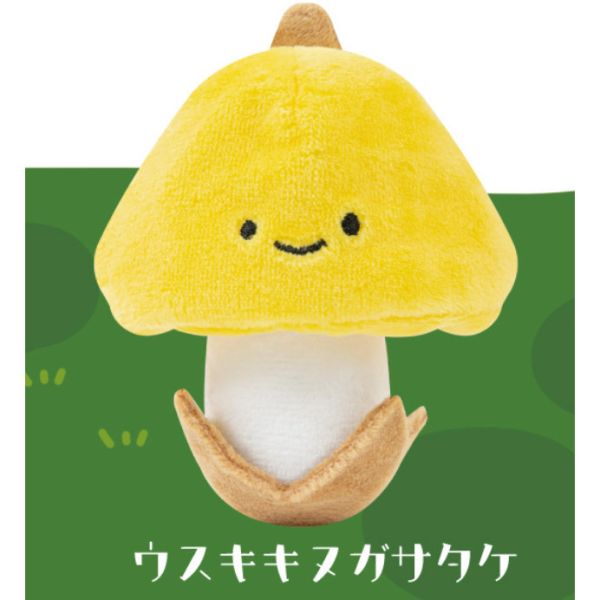 2A552『現貨』笑咪咪菇類絨毛吊飾 Qualia 扭蛋 轉蛋 