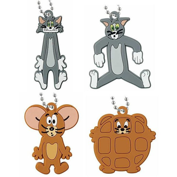 1A154『現貨』湯姆貓與傑利鼠3D軟膠吊飾 扭蛋 轉蛋 